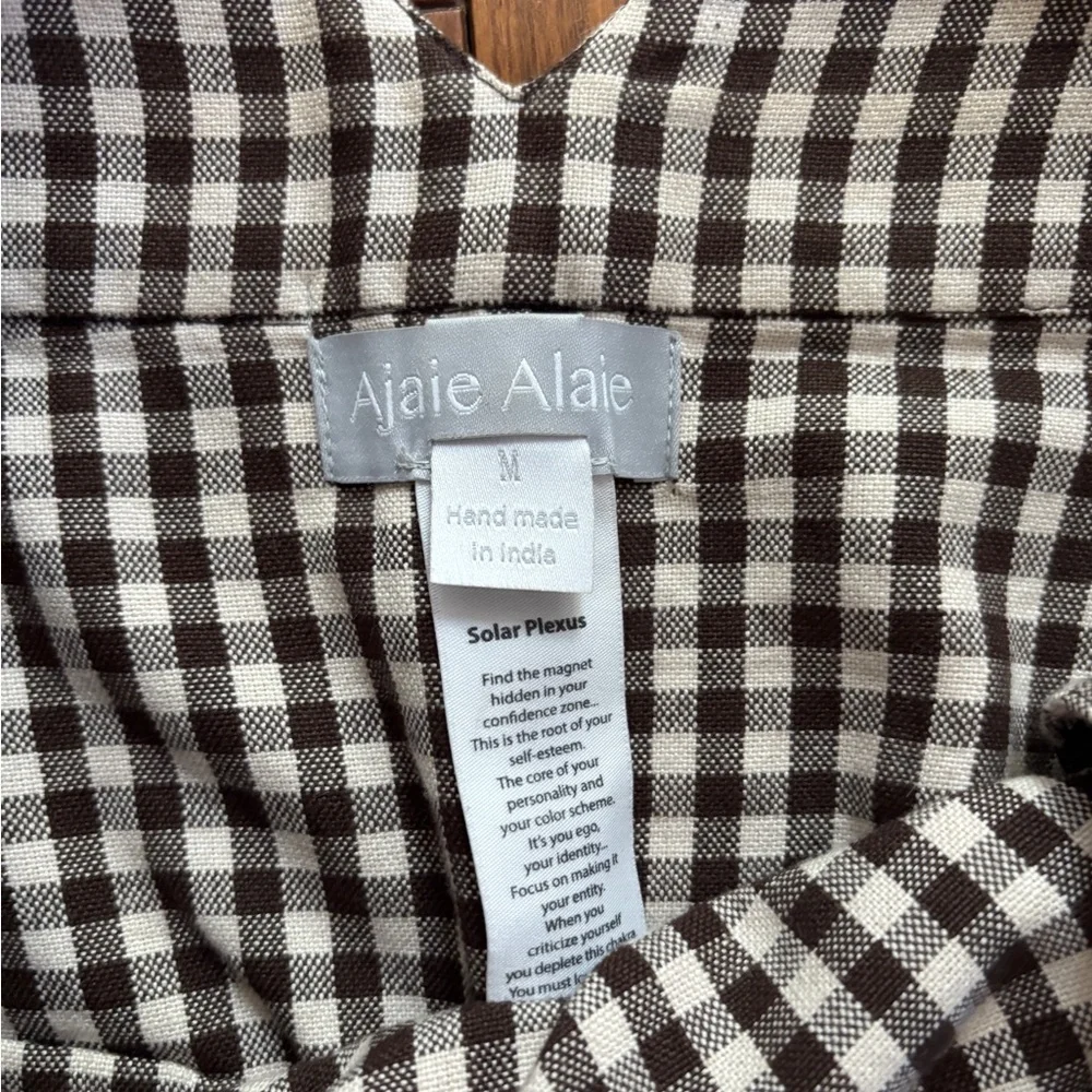 Brown Gingham Button-Down Skirt - Picture 7 of 7